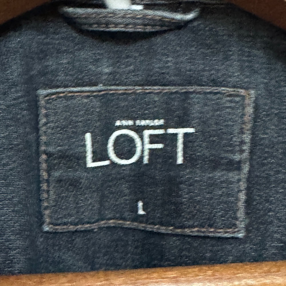 LOFT Dark Indigo Denim Jacket with Chest Pockets - Picture 2 of 7